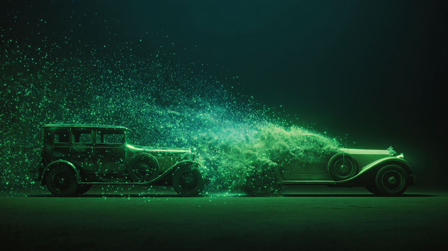 Kontrast starej motoryzacji i ekologii